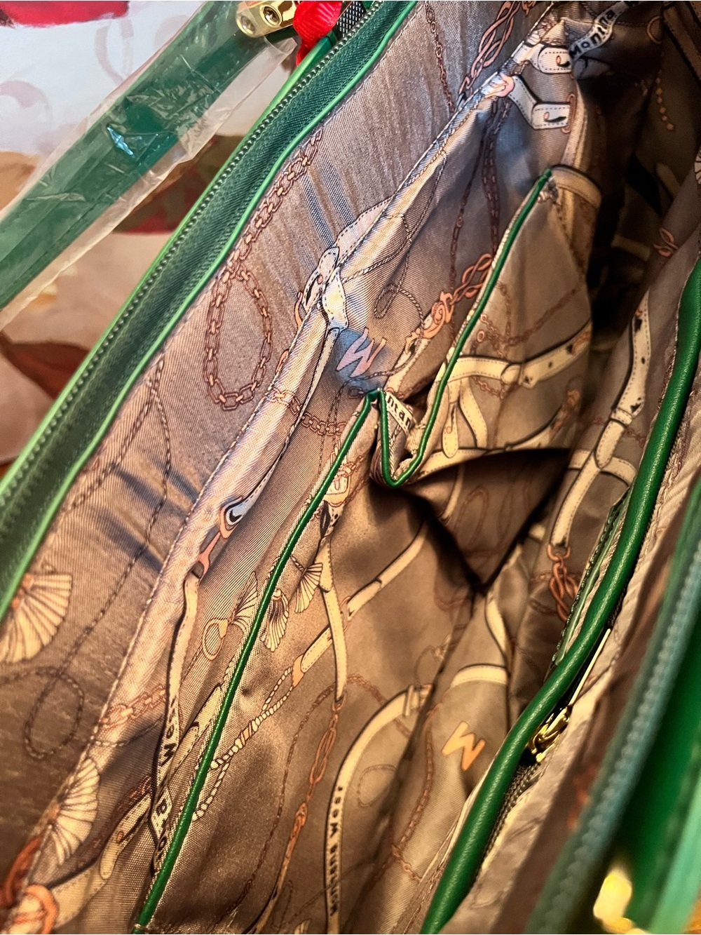 Montana West Emerald Green Tote with Top Handles & Flower Hardware (NWT) - Picture 9 of 12